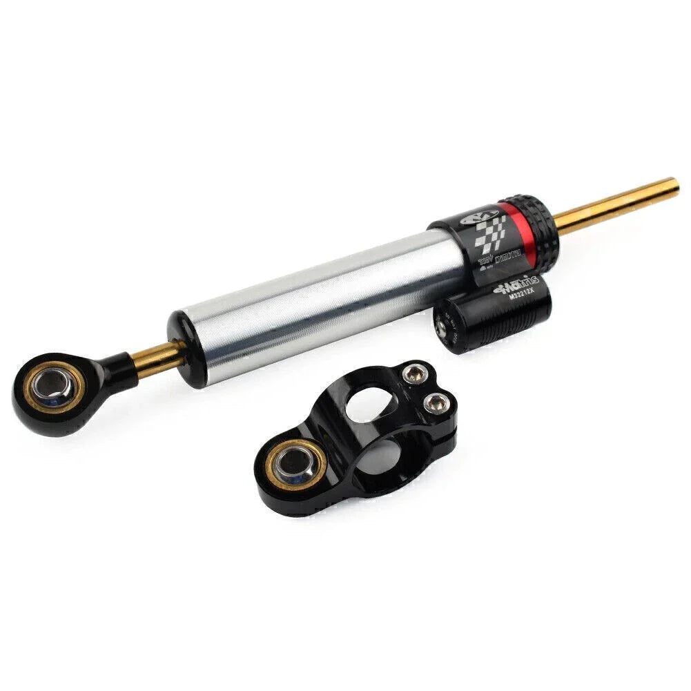 250mm Steering Damper Stabilizer for Motorcycle - Silver
