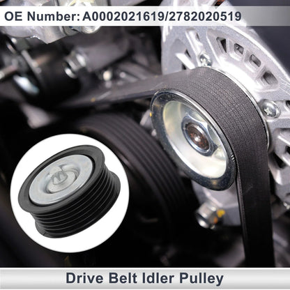Drive Belt Idler Pulley for Mercedes-Benz W212 (2009-2014) Black 1 x Pc