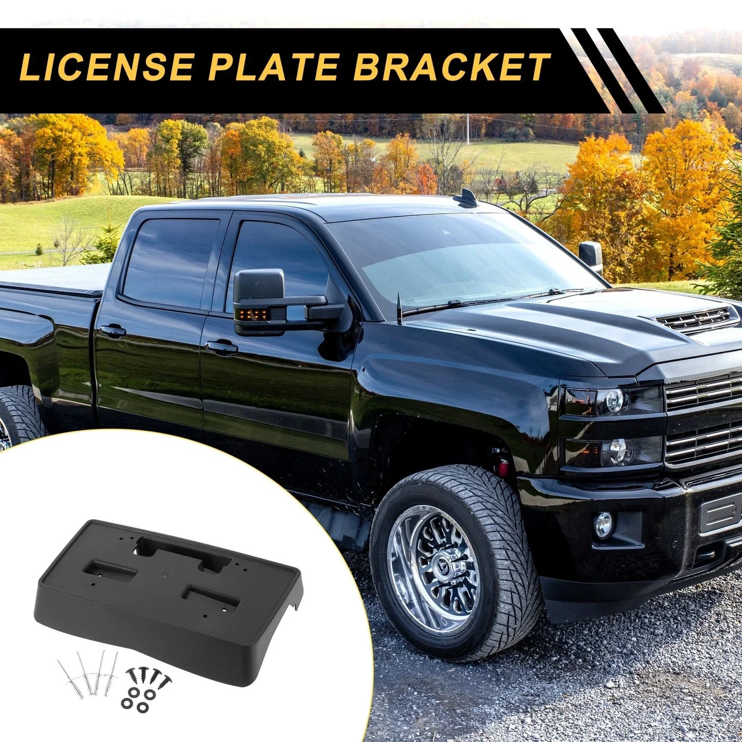 Bumper License Plate Bracket Holder for Chevrolet Silverado 1500 (2014-2016)