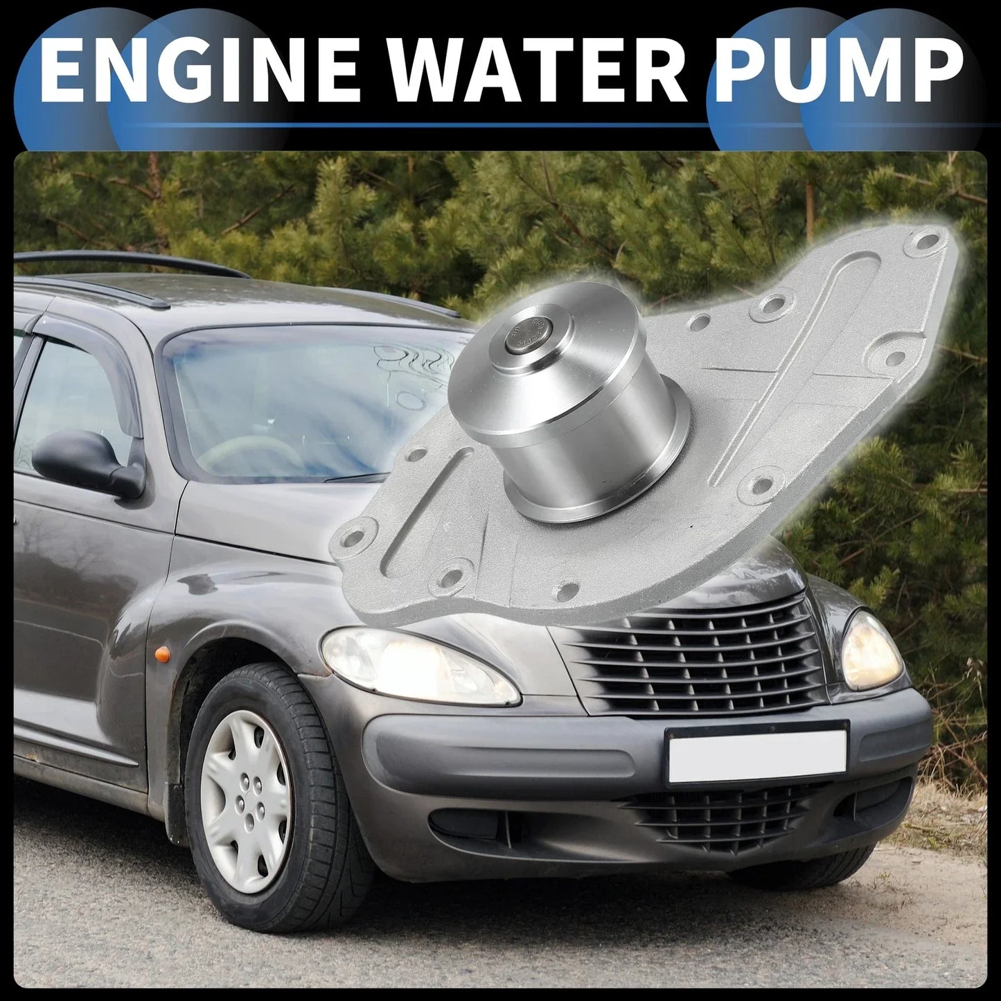 Water Pump with Idler Pulley Kit for Chrysler PT Cruiser (2003-2010)