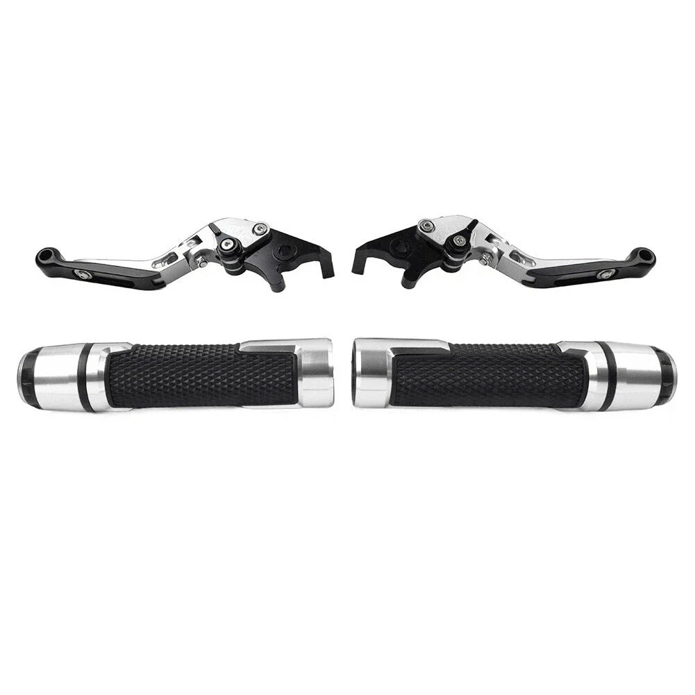 Silver Extendable Brake Clutch Levers Grip Set for Triumph Speed Triple 675