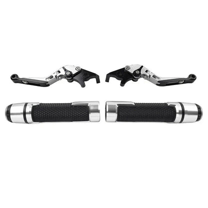 Silver Extendable Brake Clutch Levers Grip Set for Triumph Speed Triple 675