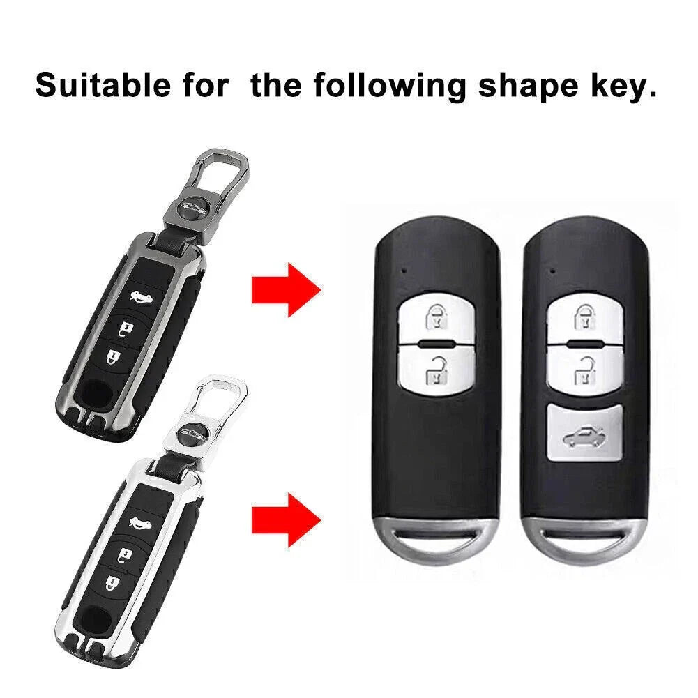 Sealed Key Fob Case Cover for Mazda 3 6 CX-5 CX-30 X-9 (2004-2023)