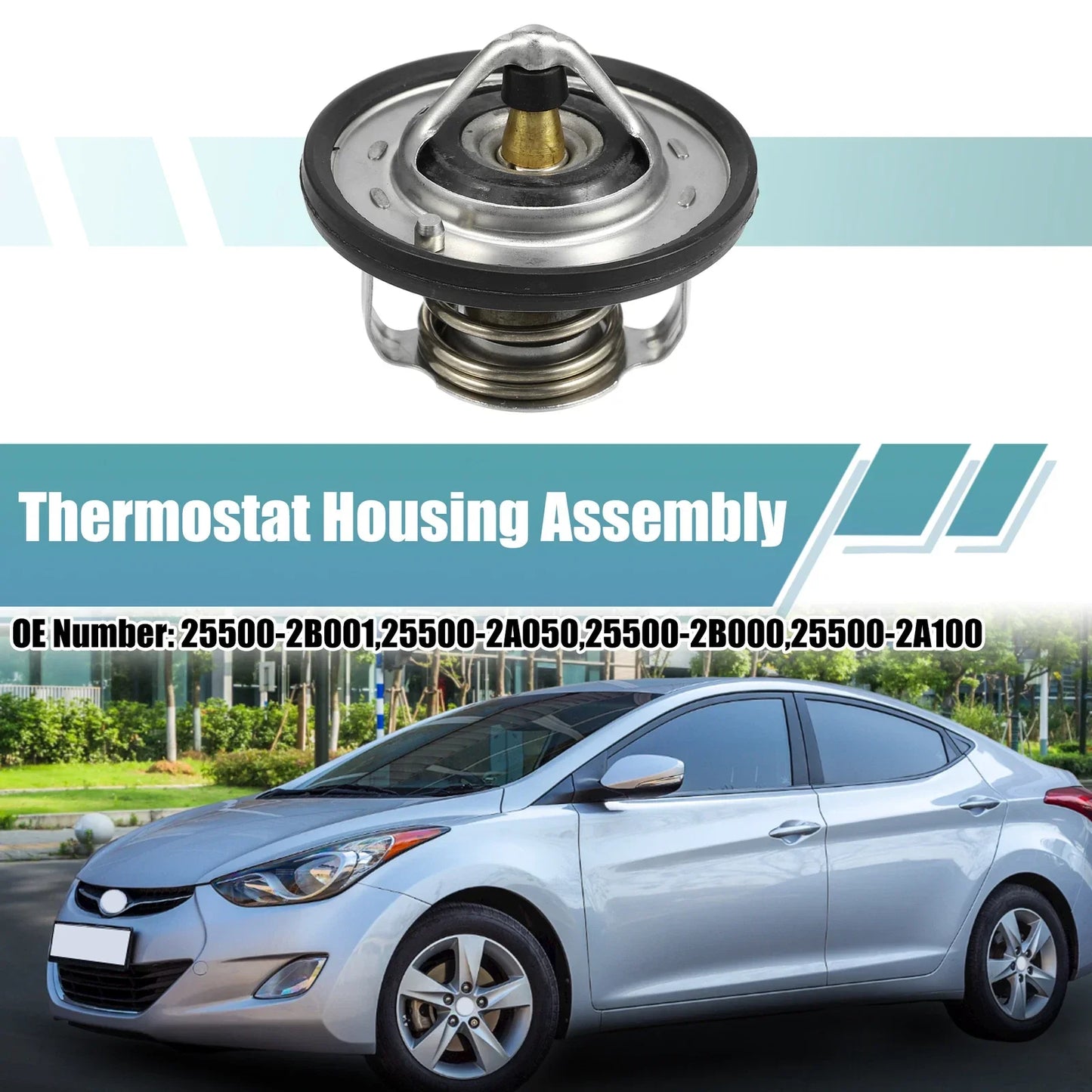 Thermostat for Hyundai Elantra, Tucson, Sonata & Kia Rio, Soul (2006-2023)