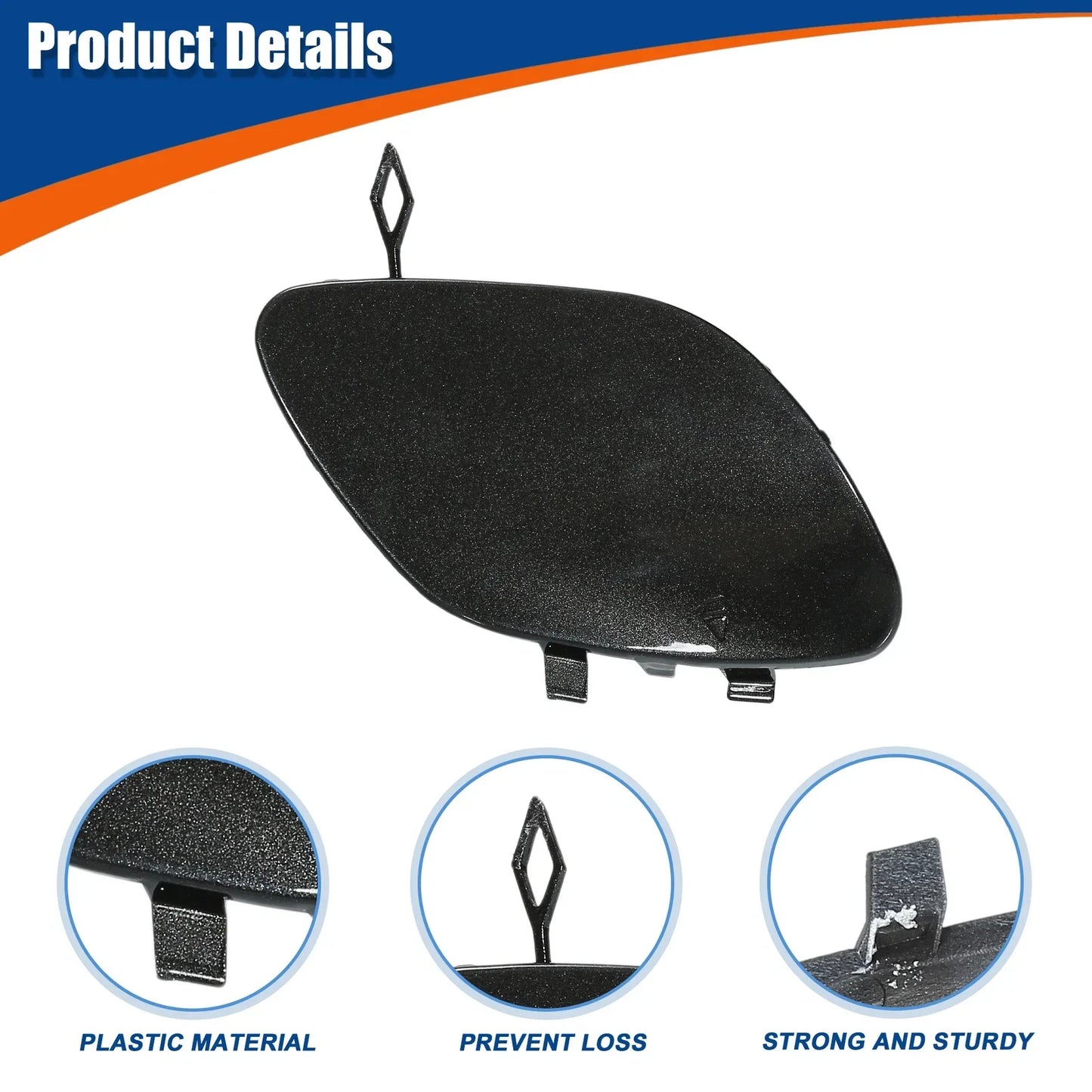 Car Bumper Tow Hook Cover for Mercedes-Benz C-Class (2015-2023) Gray
