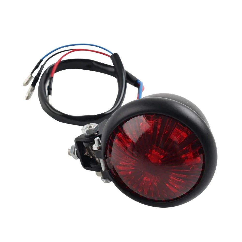 LED Rear Stop Brake Tail Light for Cafe Racer Bobber Chopper Motor Black
