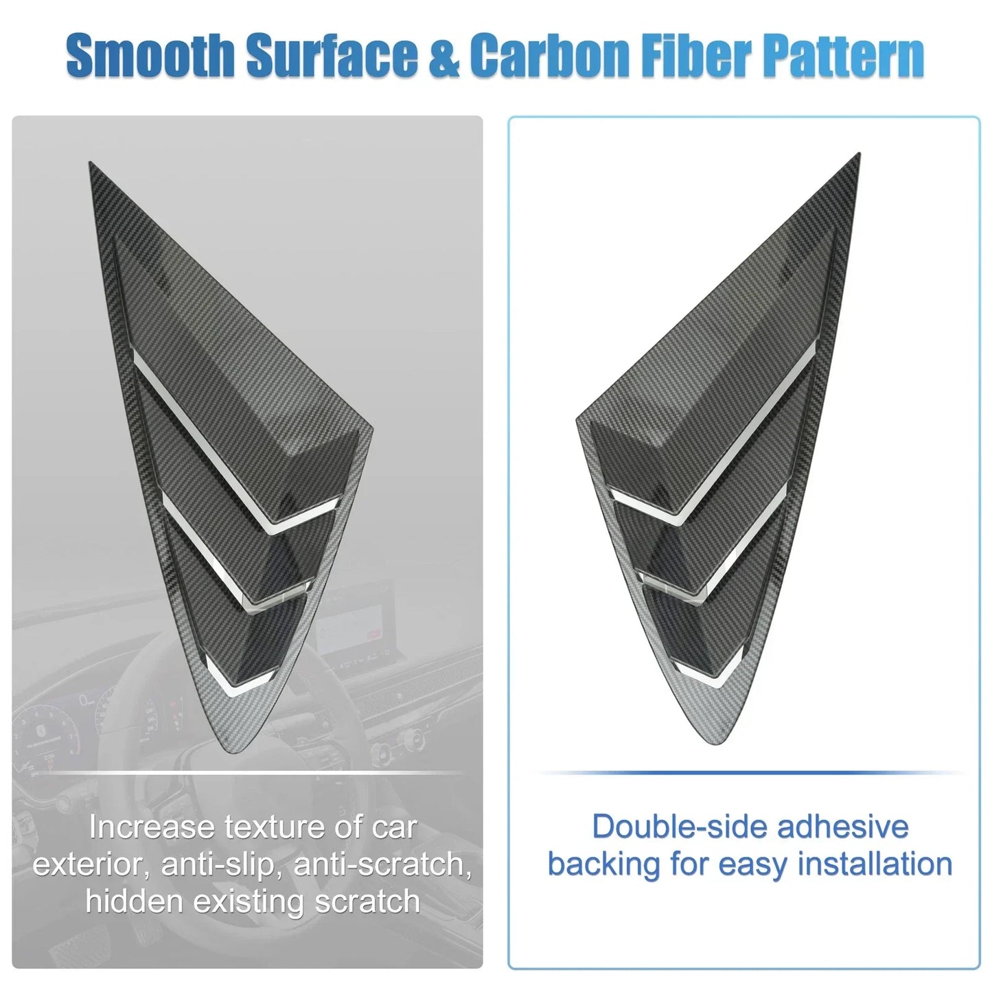 Rear Side Window Louver Shades Covers for Hyundai Sonata DN8 (2020-2022)