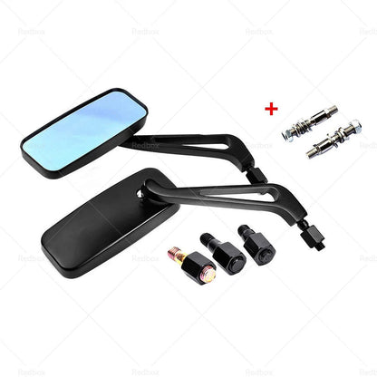 8/10mm Motorcycle Mirrors for Chopper Cruiser Bobber Racer Cafe Scooter