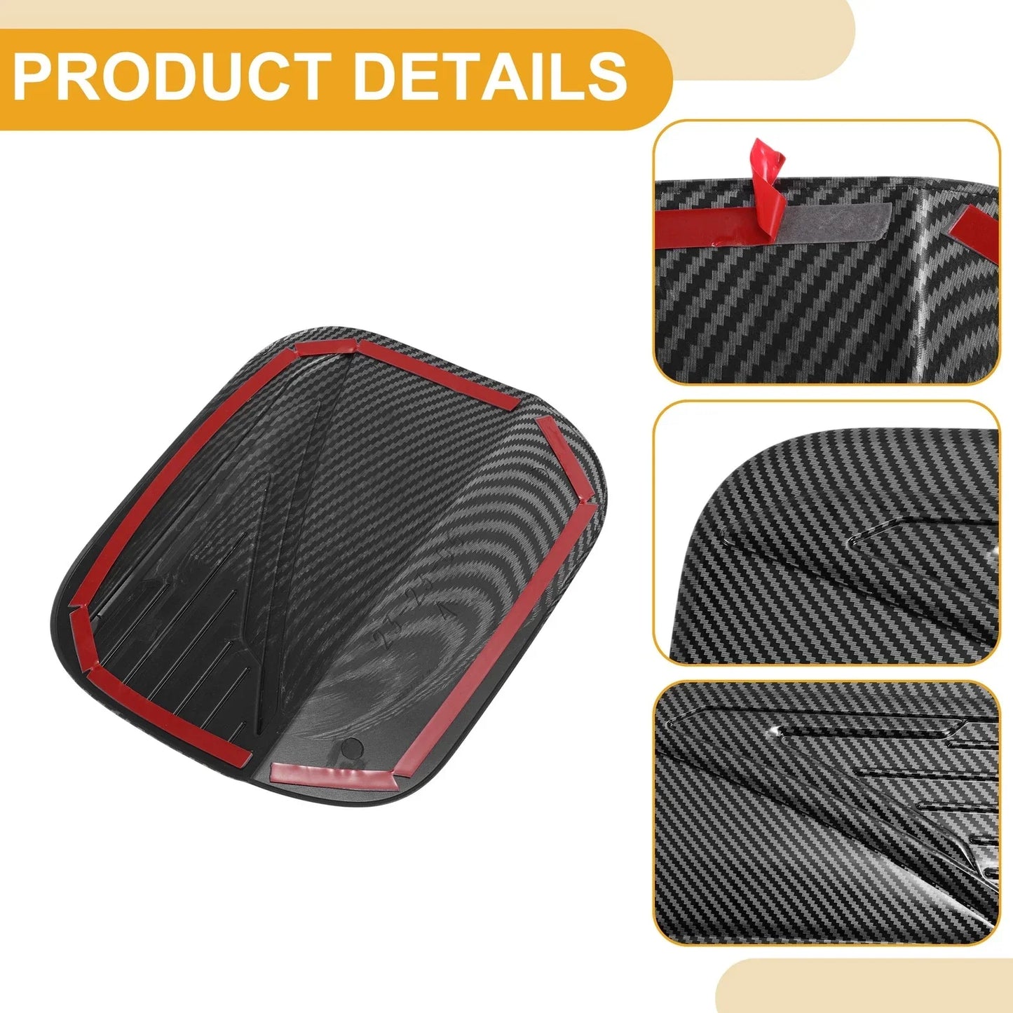 Fuel Tank Door Cap for Hyundai Santa Fe 2024-2025 Gas Tank Flap Carbon Fiber