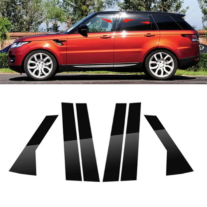 6Pcs Door Pillar Cover Trim Stickers for Range Rover Sport (2014-2022)