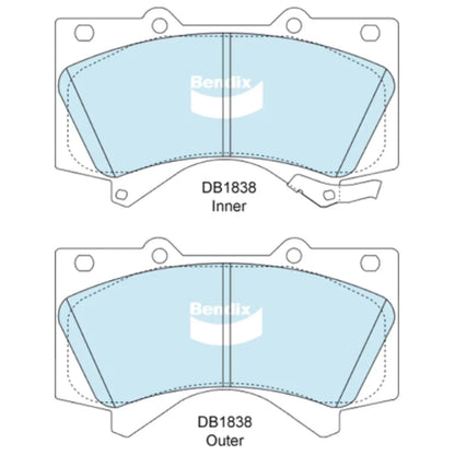 HD Front Disc Brake Pad Set for Landcruiser URJ202 UZJ200 VDJ200 2007~21