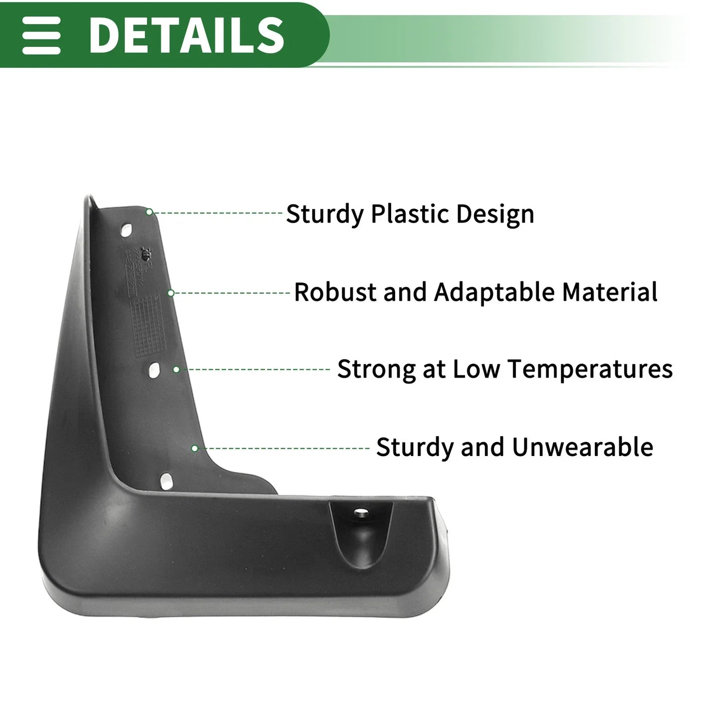 Mud Flap Splash Guard Set for Lexus ES350 Base Sedan (2013-2018)