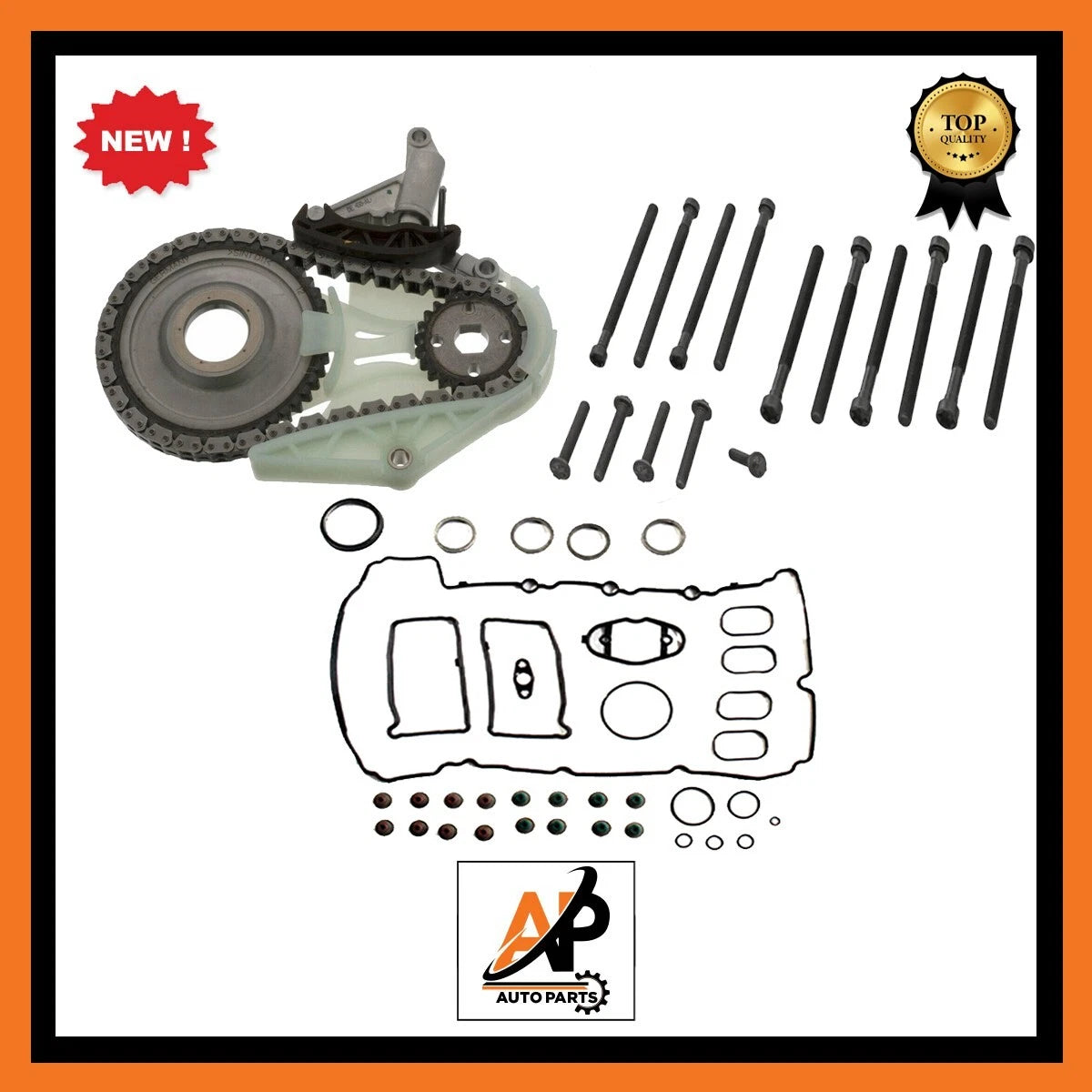 Engine Head Set with Bolts and Oil Pump Chain Kit for BMW N20 (2011–2018)