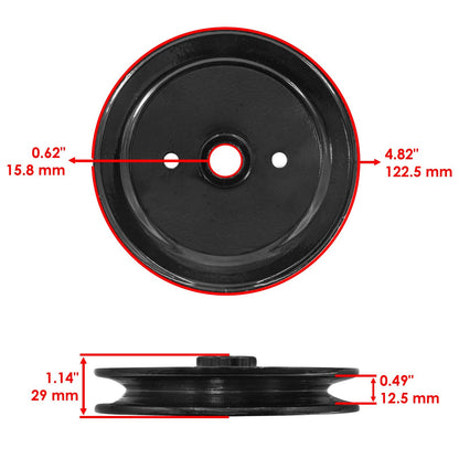 Deck Spindle Pulley Replacement 42 Inch for Toro 05-42MR04 (2005–2005)