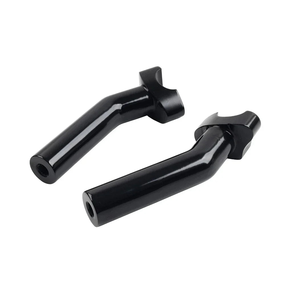 6" CNC Pullback Handlebar Risers Black for Harley Dyna Softail Sportster (2004-2023)