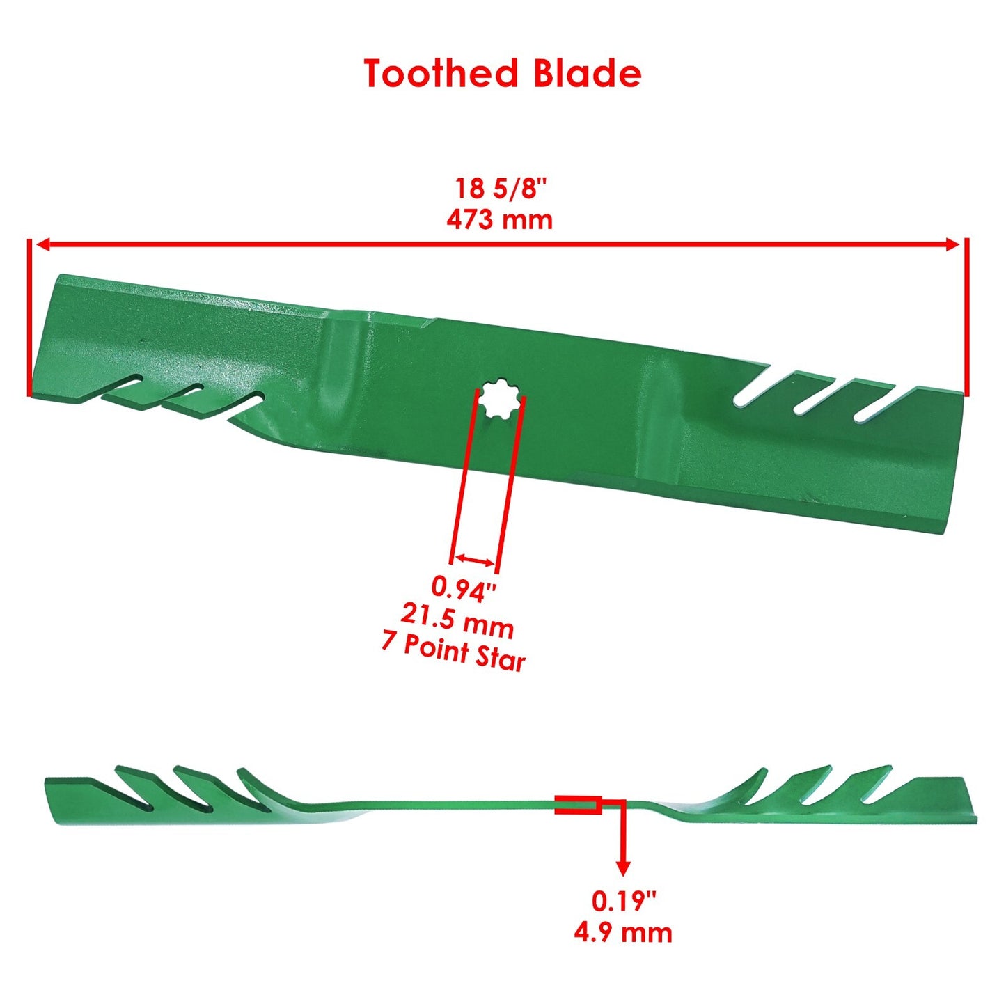 54 Inch Deck Blade with Nut Replacement for John Deere GX21380 (2002–2020)
