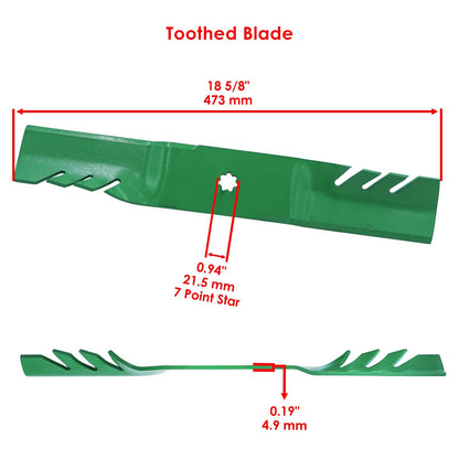 54 Inch Deck Blade with Nut Replacement for John Deere GX21380 (2002–2020)