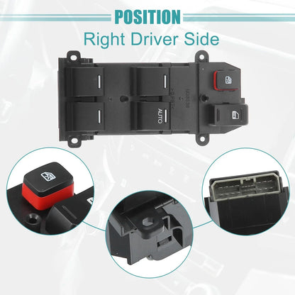 Right Driver Side Power Window Switch for Honda CR-V (2007-2010)