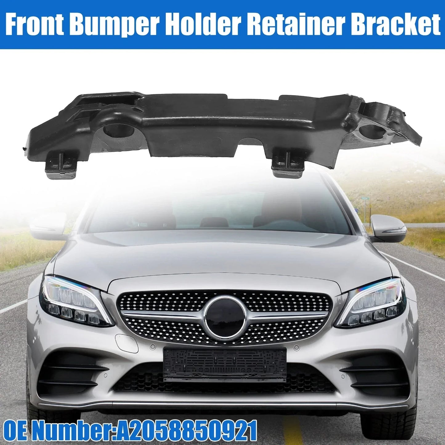 Front Right Upper Bumper Cover Inner Support Bracket for Mercedes C43 AMG