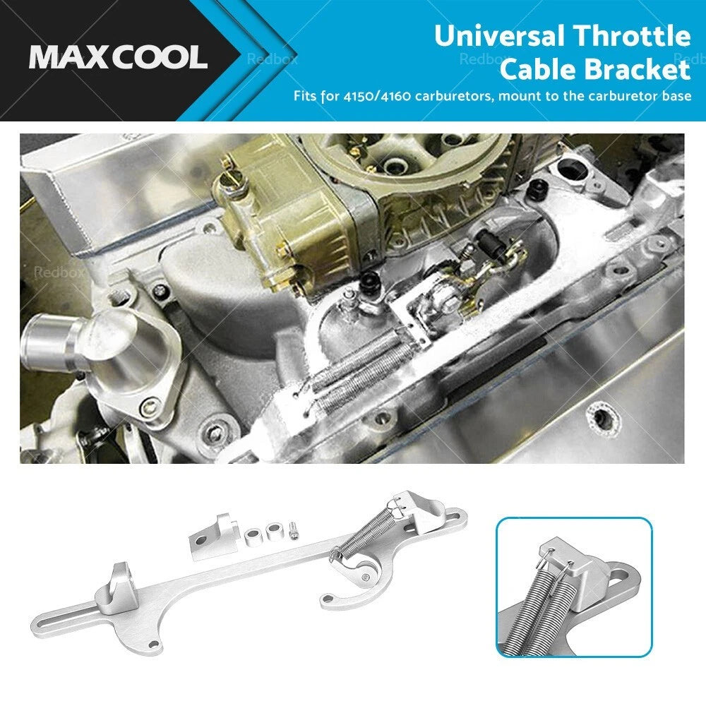 Silver Throttle Cable Bracket for Carburetor 4150 4160 (Fits Various Models)