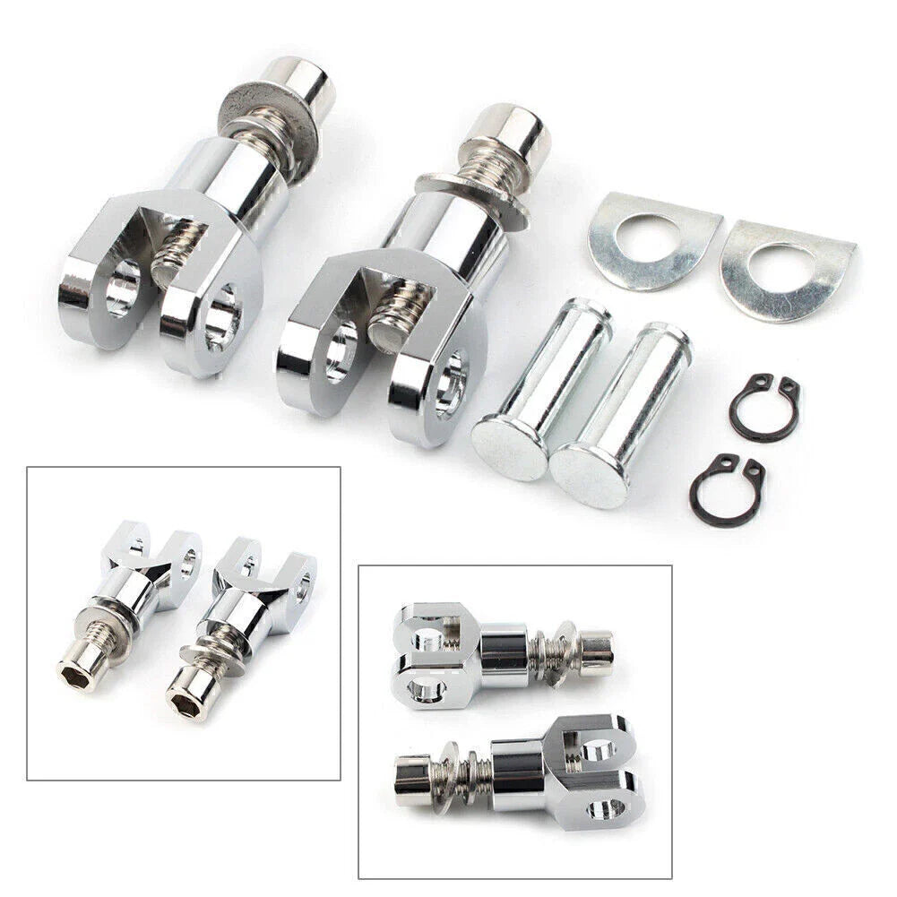 Silver Rear Passenger Foot Pegs for Harley Softail (2000-2020)