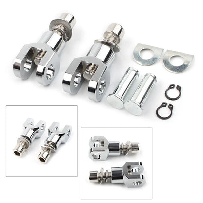 Silver Rear Passenger Foot Pegs for Harley Softail (2000-2020)