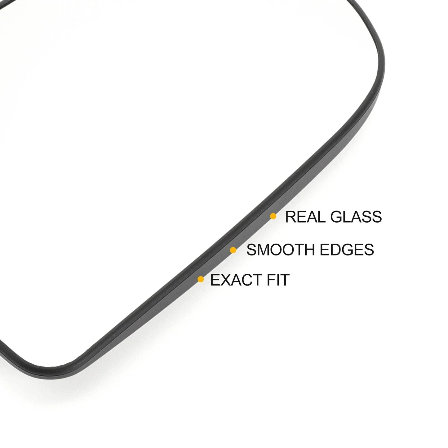 Right Upper White Mirror Glass w/ Back Heated for Mercedes Sprinter (2018-2023)