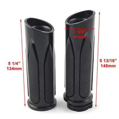 Black Soft Touch Hand Grips for Harley Touring Street Road Glide (2009-2023)