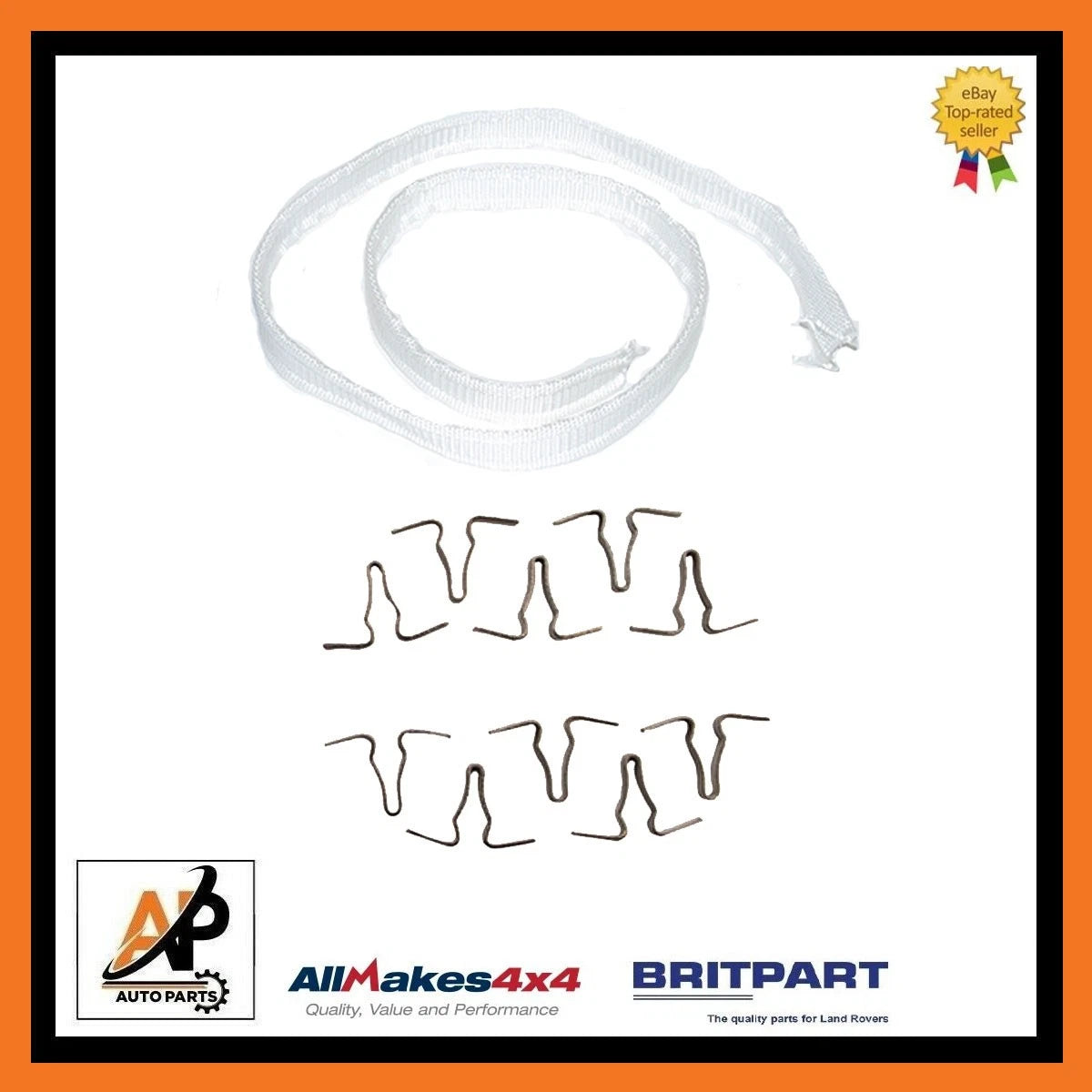 Bonnet Seal Strip and Clips for Land Rover Series 1 2 3 (1948–1971)