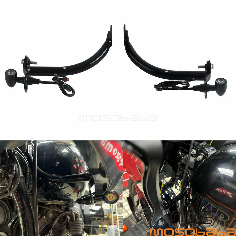 LED Turn Signal Fairing Support Bar Bracket for Harley Softail Low Rider (2022-2023)