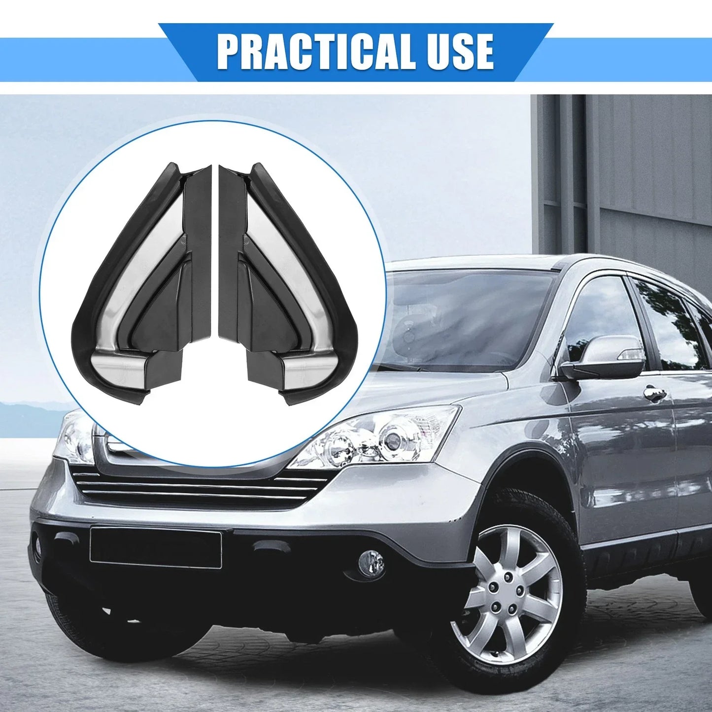 2 x Left Right Mirror Corner Triangle Fender Covers for Honda CR-V (2007-2011)