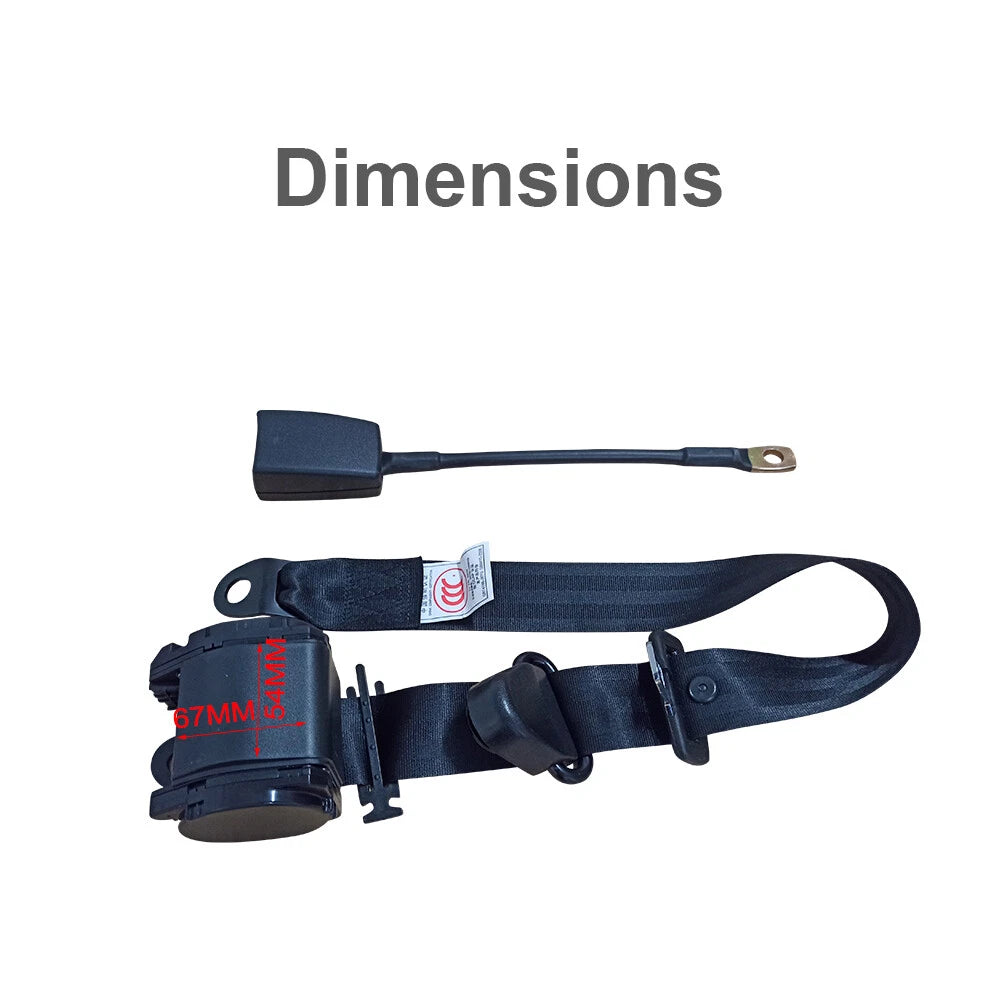 3M 3 Point Retractable Safety Seat Belt Strap for Truck (Universal)