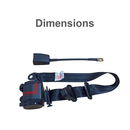 3M 3 Point Retractable Safety Seat Belt Strap for Truck (Universal)
