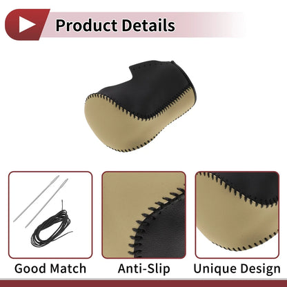 Gear Shift Knob Cover for Honda Accord 2008-2012 Black Beige Leather