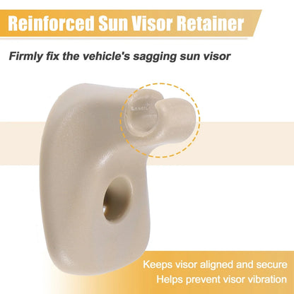 2 x Beige Sun Visor Support Clip Retainers for Dodge Chrysler
