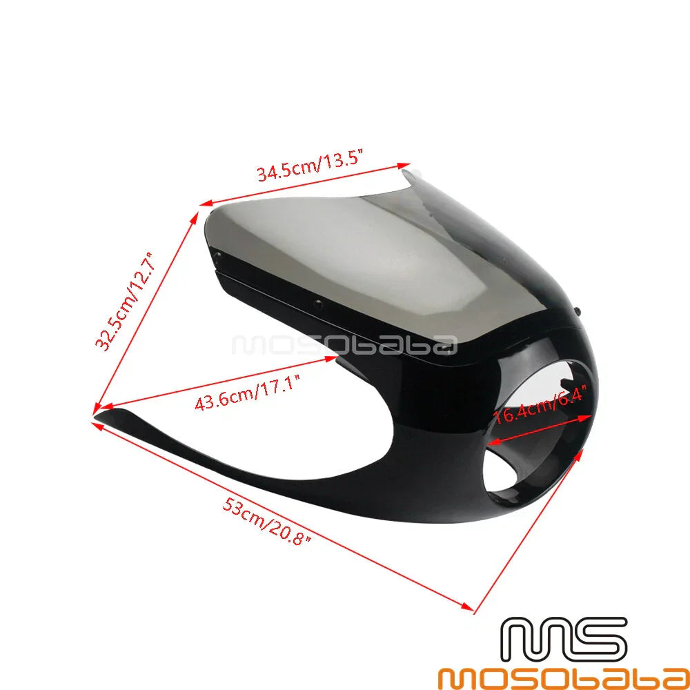 6-1/4" Headlight Fairing for Ducati Scrambler, Yamaha RD, GS, CB, KZ, W 650, BMW R 60