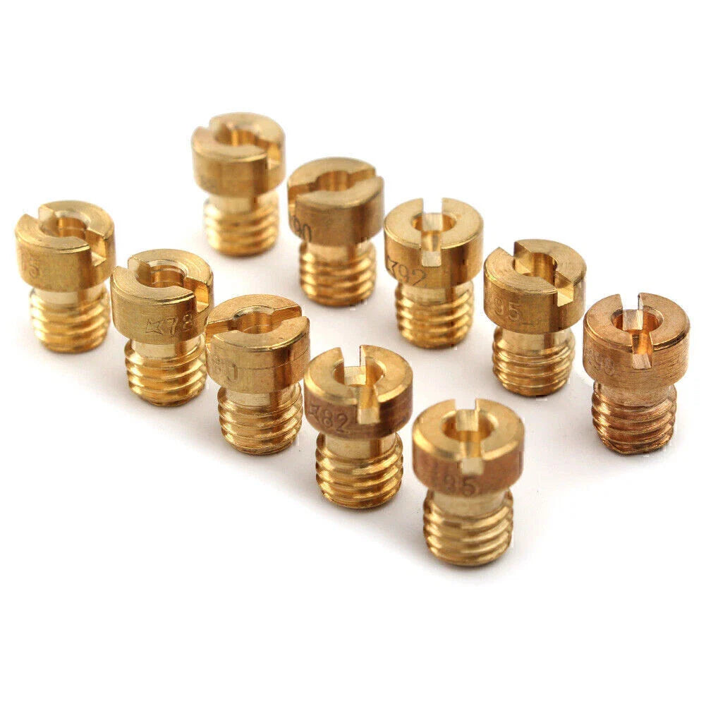 10 Pcs 5MM Main Jets Nozzle Set for Dellorto Carburetor (75-98)