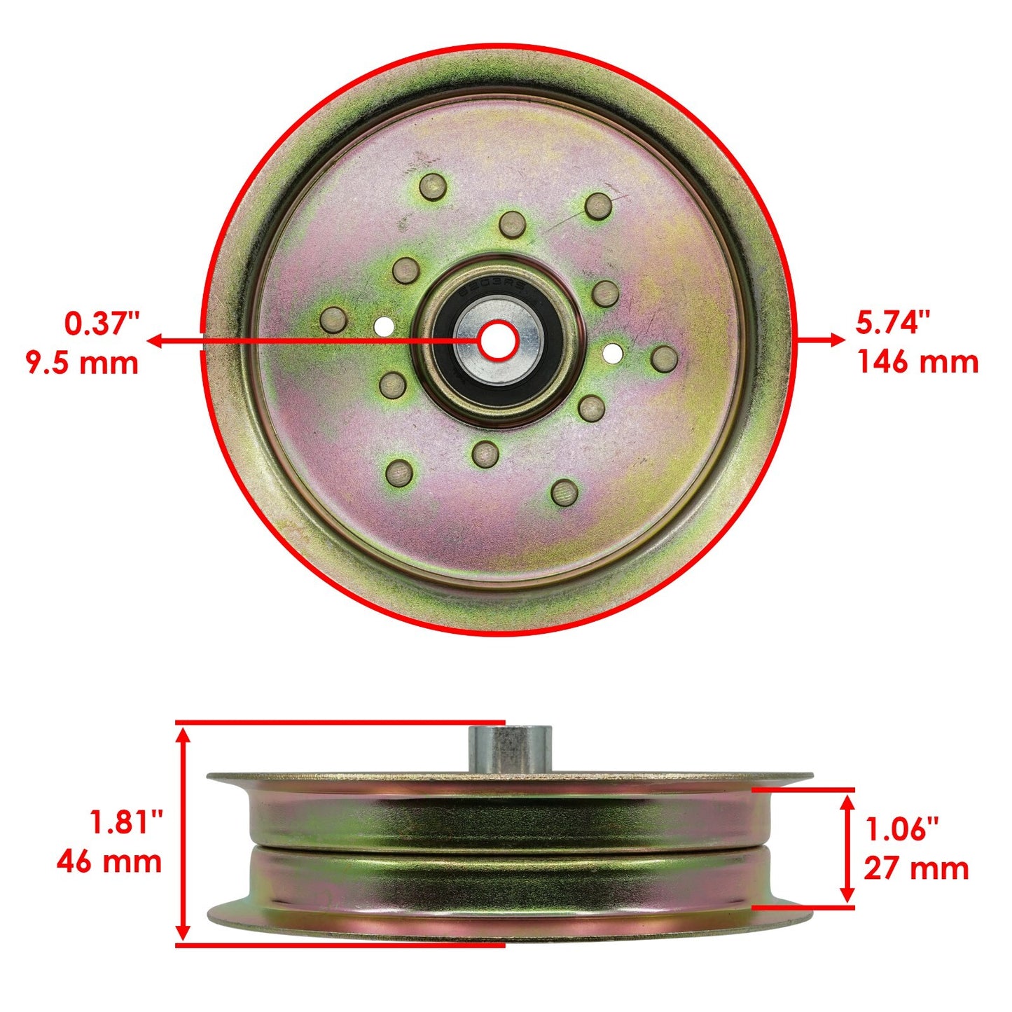 Deck Idler Pulley Replacement for MTD 14AR808K73 14AR814K401 (2000–2015)