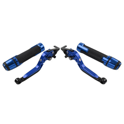 Blue Extendable Brake Clutch Lever Grip Set for BMW S1000XR (2015-2021)