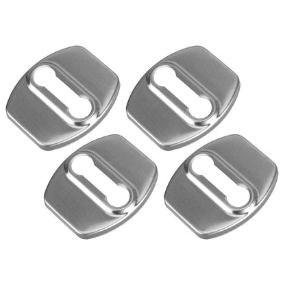 4 x Silver Stainless Steel Door Lock Protector Covers for Kia GT