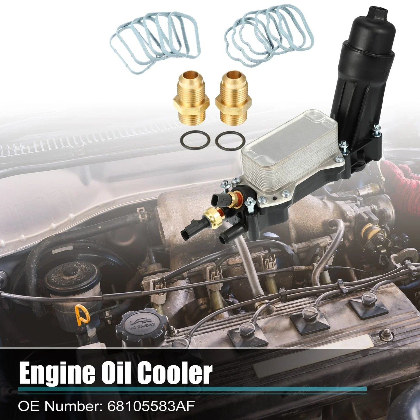 Engine Oil Cooler Housing with Gaskets for Dodge (2011-2019)