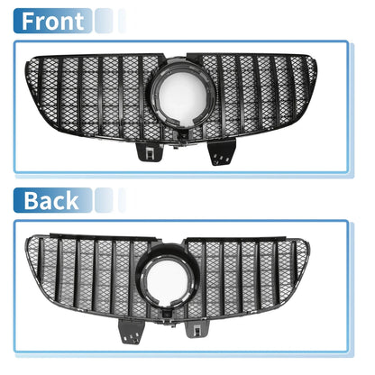 Front Upper Bumper Grille for Mercedes-Benz V-Class (2020-2024) Glossy Black