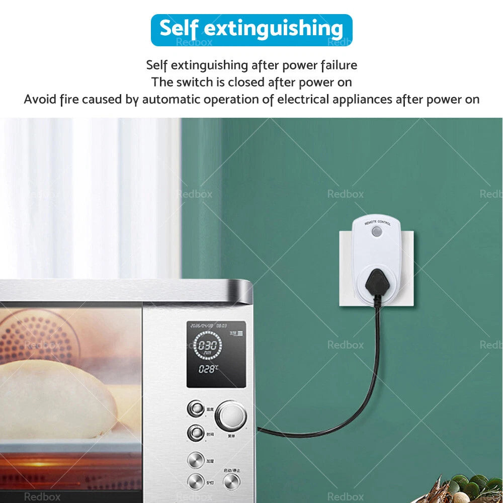 Wireless Power Switch Mains Socket & Remote Controller AU Plug 1 x 5 Pack