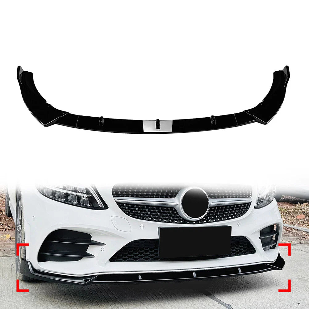 Front Bumper Splitter Lip for Mercedes Benz C Class (2019-2021)
