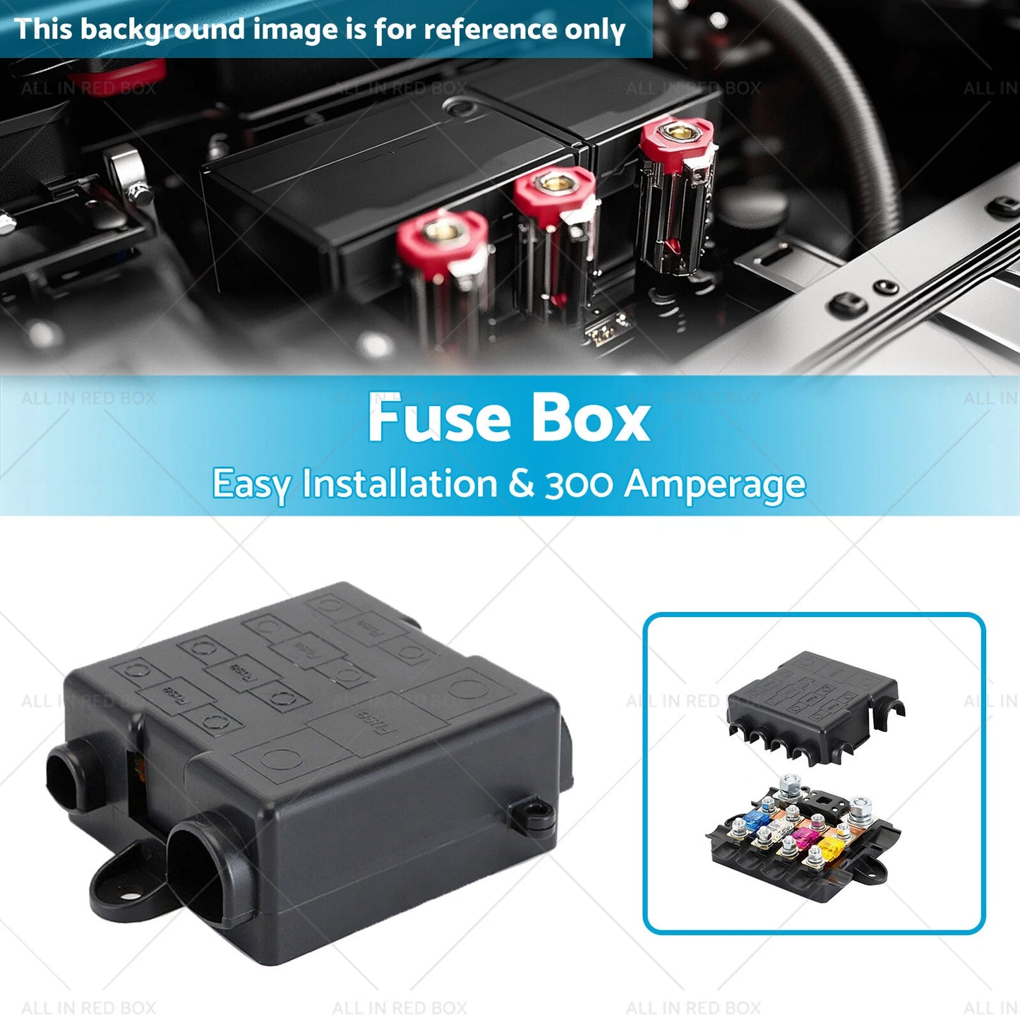 Electric Car Fuse Box for 12V & 24V DC Vehicles (No specific years)