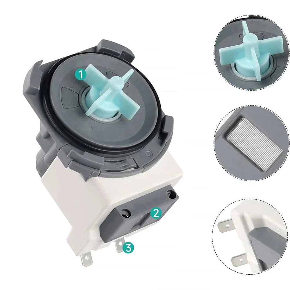 Dishwasher Drain Pump Assembly for DW80N3030, DW6000NM, DW80R2031US (2010-2023)