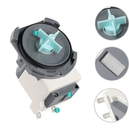 Dishwasher Drain Pump Assembly for DW80N3030, DW6000NM, DW80R2031US (2010-2023)