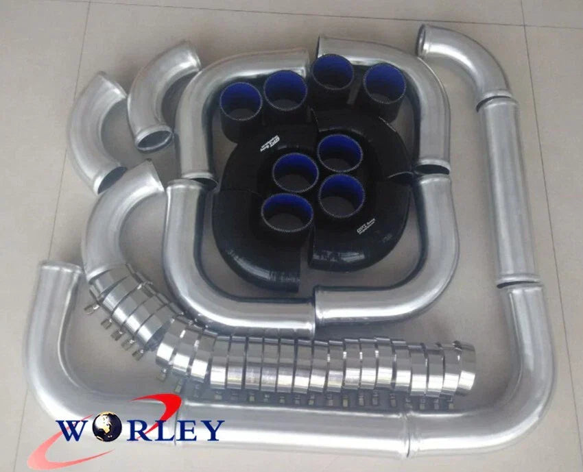 2" 51mm Universal Aluminum Intercooler Turbo Piping Black