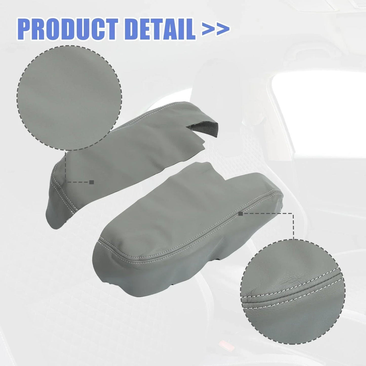 Front Door Armrest Cover Pads for Honda Ridgeline (2006-2014) - Gray - 2 x