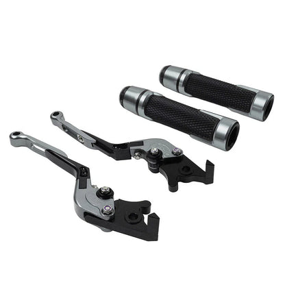 Titanium Extendable Brake Clutch Levers Grip Set for Kawasaki ZX6R (2005-2023)